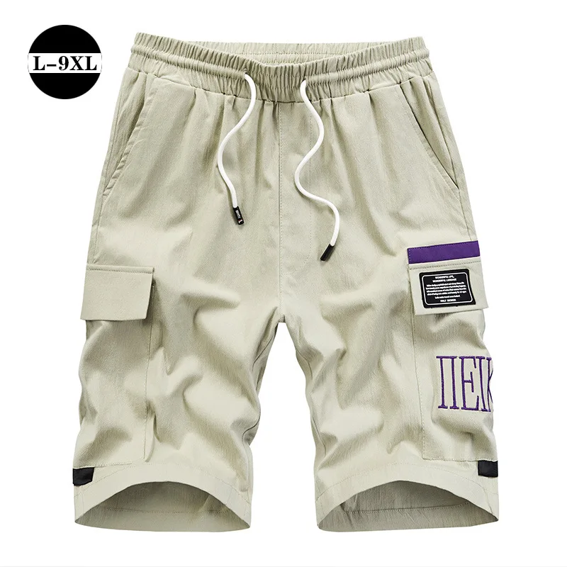 Summer Shorts Half-Trousers Stretch Oversized Sport 8xl Cotton 9XL Sweat Men Casual Plus-Size