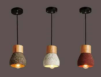 

HAIXIANG LED Cement Ceiling Lamp Dining Room Chandelier Hallway Bar Light Industrial Lamp Ceiling Fixtures