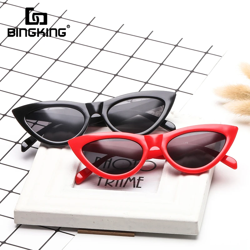 

BINGKING 2020 Women Fashion Glasses Cat Eye Brand Design Sunglasses Woman Retro Vintage Gafas Eyewear UV400