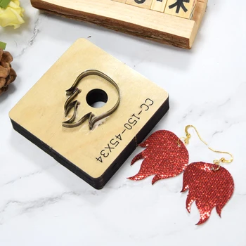 

Japan Steel Die Cut Steel Punch Flames Earrings Cutting Mold Wood Dies For Leather Blade Rule Cutter For DIY Leather Crafts