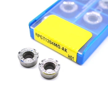 

10pcs RCGT1204MO AK H01 Aluminum cutter blade Insert RPGT1204 Lathe Cutting Tool turning tool CNC Tools