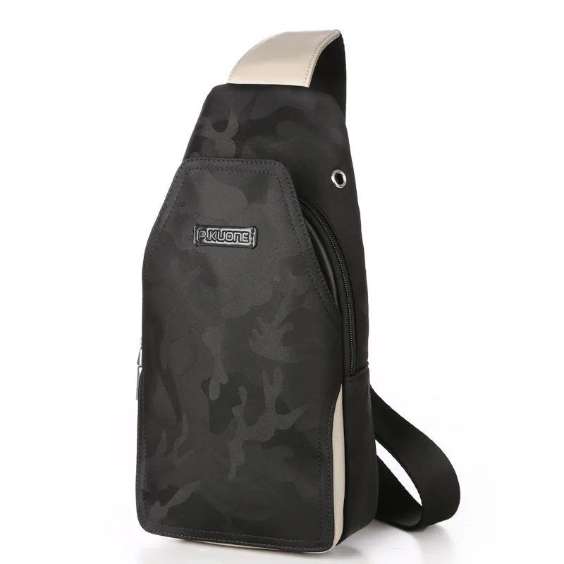 

P.kuone Camouflage Waterproof Men Chest Bag Fashion & Sports Fashion Backpack Casual Shoulder Bag Canvas Messenger Bag