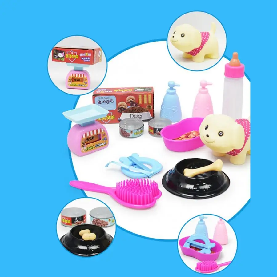 Высокое моделирование мультфильм Pet Store игрушка набор родитель-ребенок Интерактивная игрушка смешная ролевая игрушка для детей Детский подарок