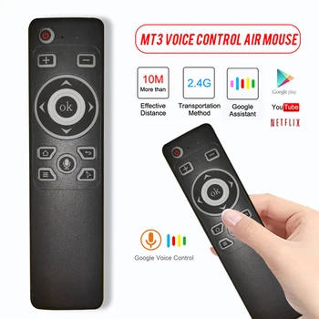 

MT3 Air Mouse Voice Remote Control With 2.4G USB Receiver Gyro Sensing Wireless Smart Remote For Android TV BOX PC