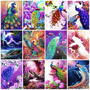 

Evershine Diamond Painting Peacock Full Square Diamond Embroidery Cross Stitch Animals Rhinestone Mosaic Valentines Day Gift