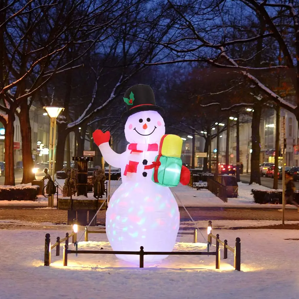 Christmas Inflatable Santa Snowman With 