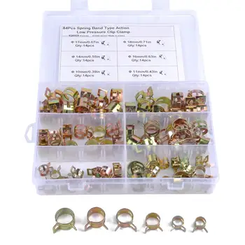 

84pc 10-18mm 11 Size Car Spring Clip Fuel Line Hose Clip Water Pipe Air Tube