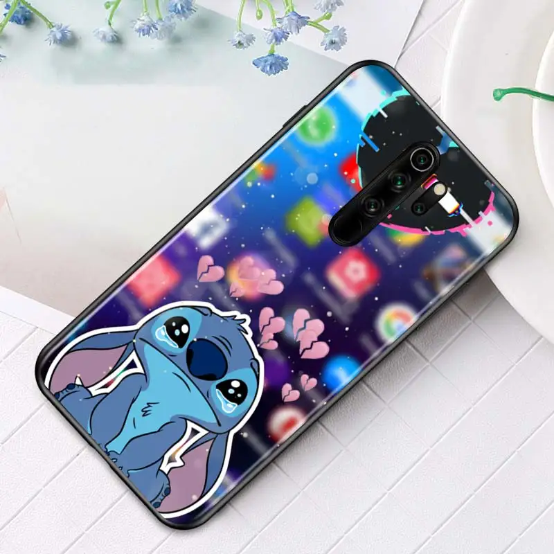 Cute Cartoon Stitch For Xiaomi Redmi S2 Y2 6 6A 5 5A 4X 9i 9T 9A 9C 9 8A 8 GO 7 7A Prime Pro Plus Black Soft Phone Case long iphone charger