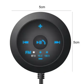 

Hot Onever Bluetooth Car AUX Speaker USB Power FM Radio Aux Wireless Hands-Free Call Car Kit Music Receiver Adapter With LED Dis
