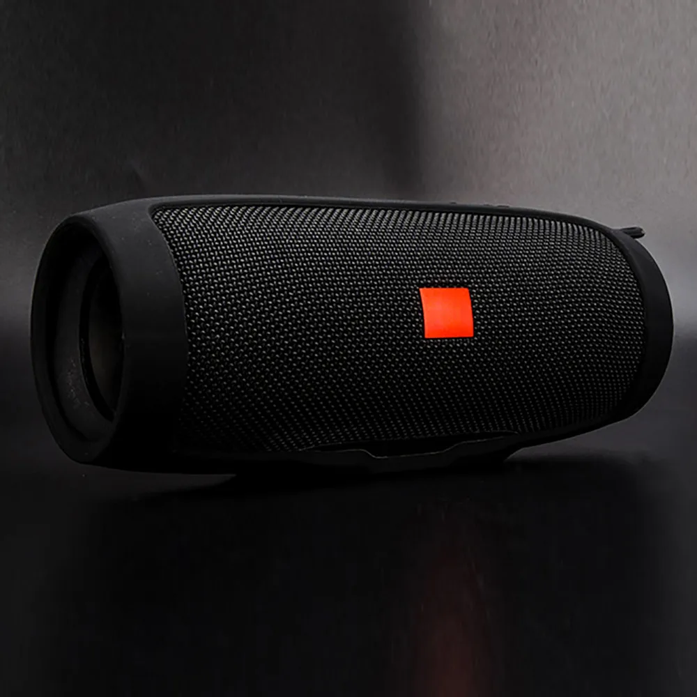 bluetooth динамик для JBL charge3 bluetooth динамик портативный альпинистский набор из силикона T2 - Цвет: black