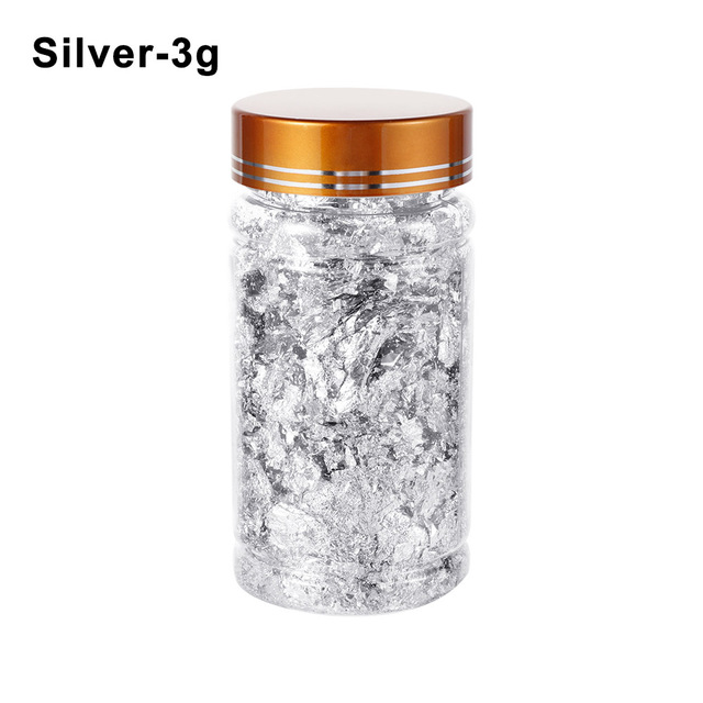 Gold/Rose gold/Silver Flakes Glitter Aluminum Foil Sequins Chrome Powder Nails Irregular Sticker Nail Art Manicure Decor
