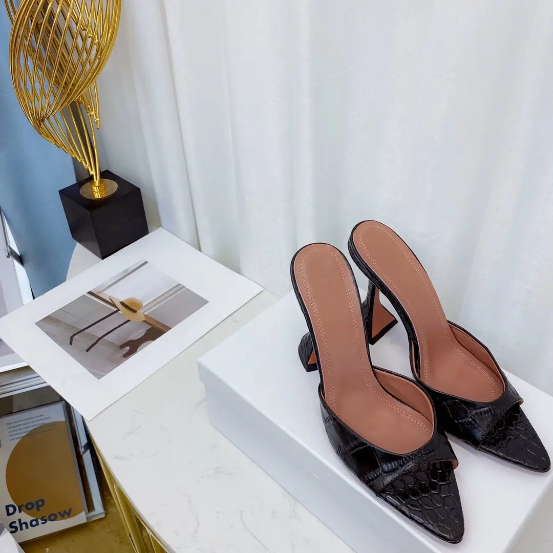 

New Casual Designer lady fashion women shoes pointy toe black crocodile peep toe stiletto stripper High heels Prom Evening pumps