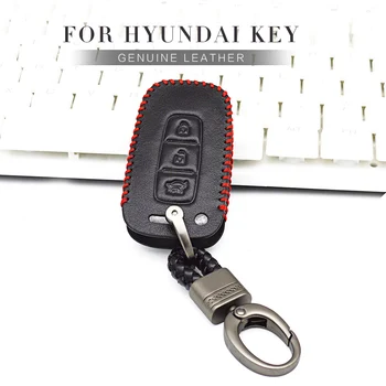 

Car Key Protection Shell Key Case Cover For Hyundai I20 I10 I40 IX35 Creta Tucson Getz Santa Fe Elantra Solaris Leather Keyring