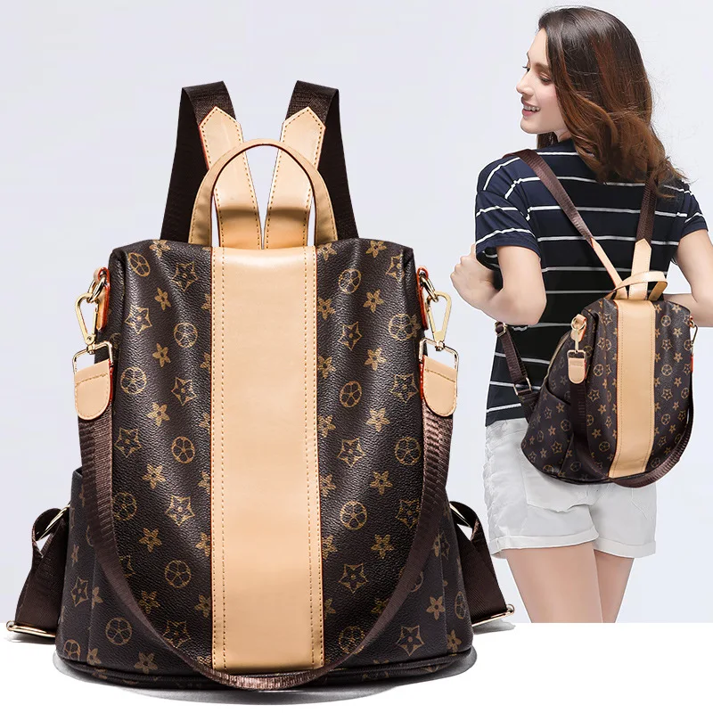 

Backpack Fashion Backpack Women's 2018 New Style Korean-style Dual Purpose Printed Anti-Theft Backpack WOMEN'S Bag