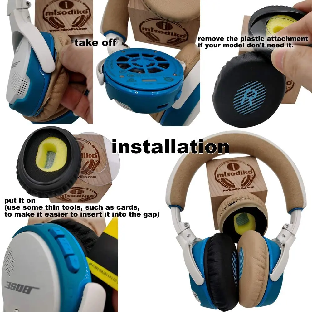 Substituição de Acolchoado para Bose Peças de Reparo de Fones de Ouvido Kit de Almofadas para Fones de Ouvido Soundlink Soundtrue On-ear Estilo Oe2 Oe2i | on - Image 5