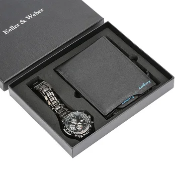 

New Arrival Men's Gift Set Beautifully Packaged Watch + Wallet Set Quality-Creative Combination Set