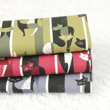 Полуфабричная утепленная хлопковая ткань с геометрическим принтом кота ручной работы, сумка из хлопка CR-104