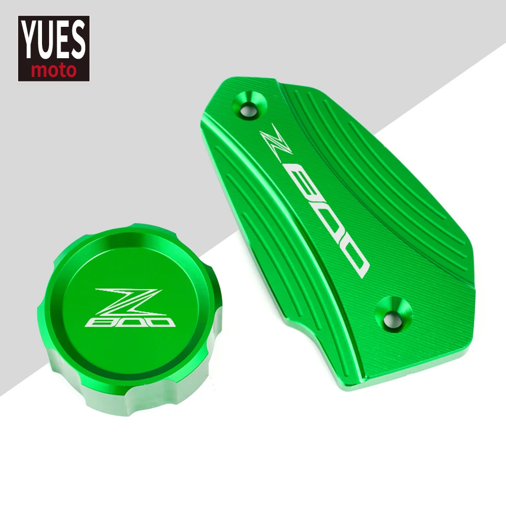 

Аксессуары для мотоциклов ЧПУ, крышка главного резервуара тормозной жидкости для переднего и заднего цилиндра, черная крышка для KAWASAKI Z800 Z 800