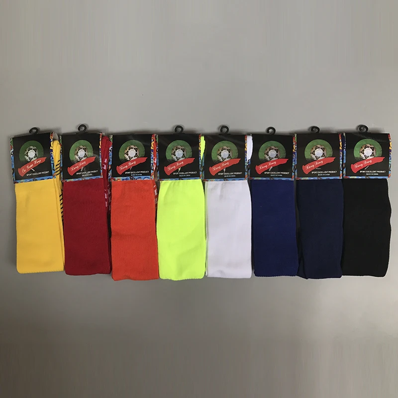 22 Colors Adult Children Sport Socks Cotton Polyester Above Knee Plain Long Soccer Stockings Men Over Sock Baseball |