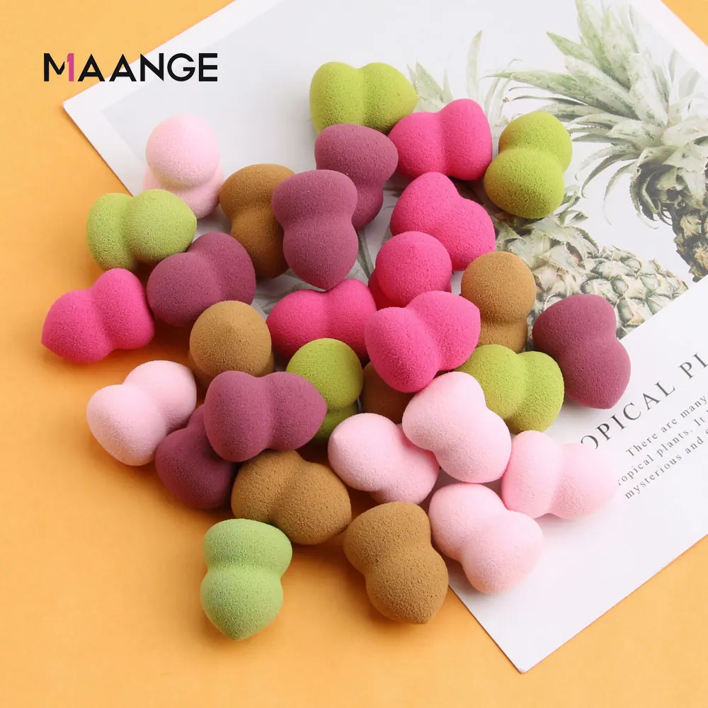 MAANGE 30 шт., мини-спонж для макияжа, косметическая пуховка, пудра, пуховка, гладкая губка для макияжа, инструменты для макияжа