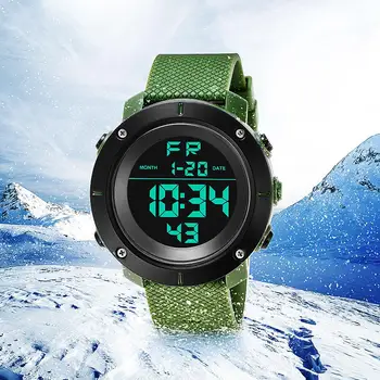 

KAK Sports Casual Round Dial Waterproof Luminous Time Date Digital Wrist Watches Men