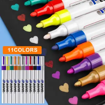 

8 Colors Waterproof Paint Pens Oil-based Paint Marker Long Lasting Fast Drying For Marking Painting Graffiti Stationery