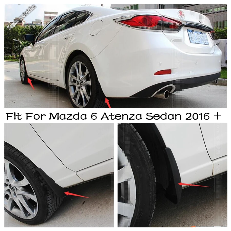 Lapetus Plastic Accessories Exterior Front & Rear Mud Guard Mudguards Splash Flaps Cover Kit For Mazda 6 Atenza Sedan 2016 2017 |