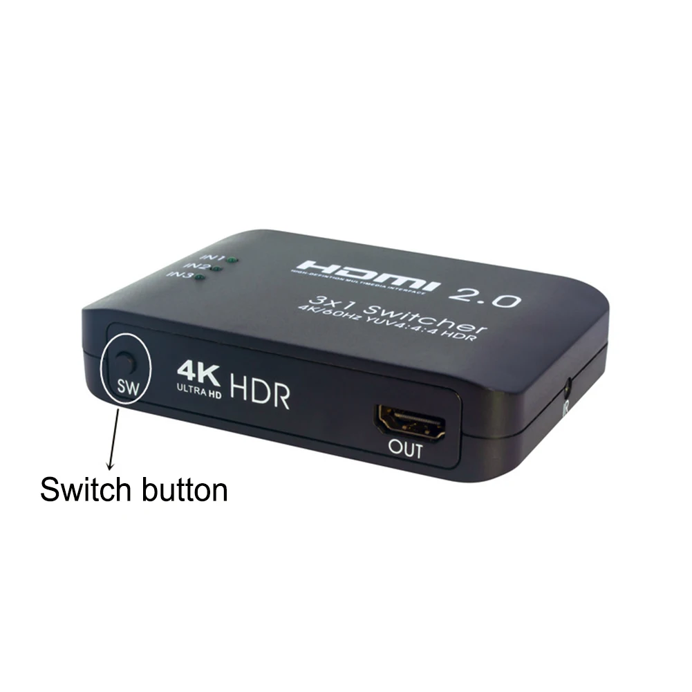 3x1 HDMI сплиттер 3 порта концентратор коробка автоматический переключатель 3 в 1 выход Switcher 1080p HD 2,0 с пультом дистанционного управления для HDTV проектора