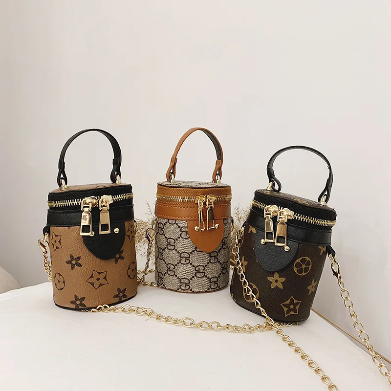

2019 New Style Cup Cool Children's Bag Chain Bag Korean-style Versatile Contrast Color One-Shoulder Diagonal Bag Fashion