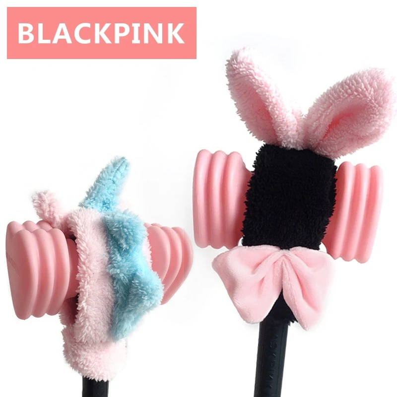 

Korea Kawaii Cute Lightstick Headband Jennie Lisa Light Stick Plush Protector Head Cover Gags Practical Ornament Toy Fans Gift