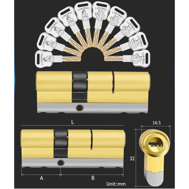 

10 keys lock replacement C Grade Security entrance door lock cylinder