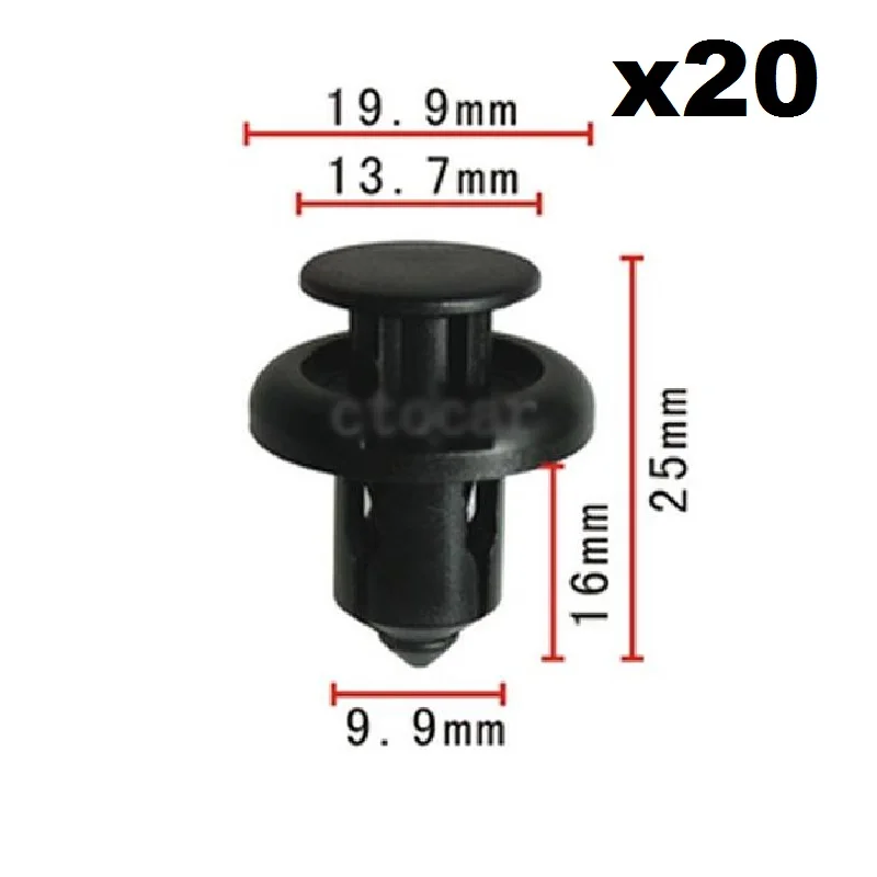 20 шт OEM для Honda Acura Крепеж заклепки Push type фиксатор зажимы 91503 SZ3 003 SZ5 бампер рычаг
