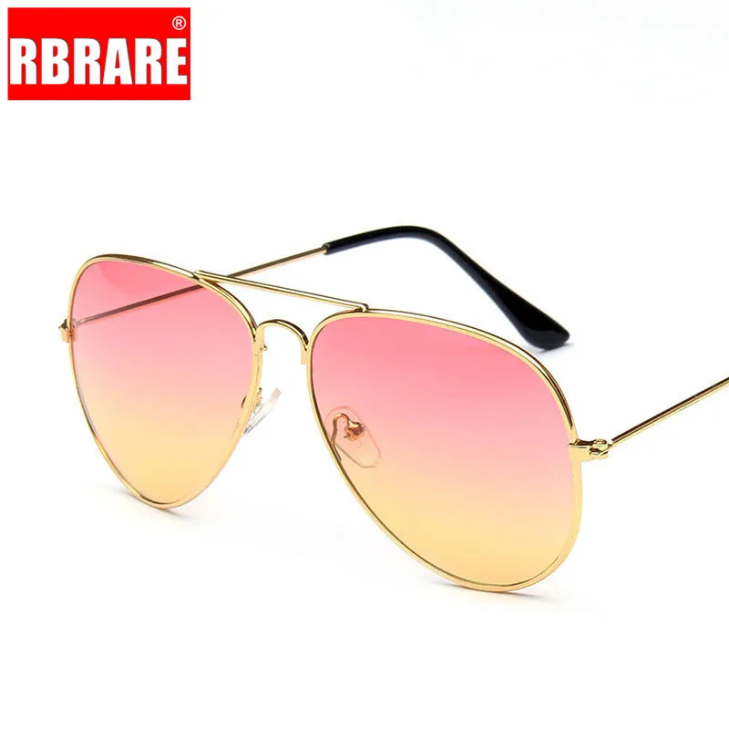 RBRARE 2023 Luxury Gradient Sunglasses Women Alloy Mirror Double Colors Glasses Lady Retro Metal Glasses Lunette De Soleil Femme