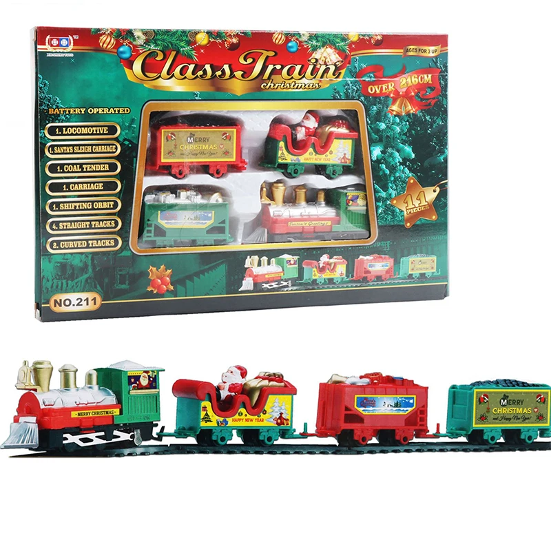 

Children's Christmas Gift Mini Electric Train Toy Fun Puzzle Diy Track Splicing Car Parent-child Interaction Birthday Gift 28253