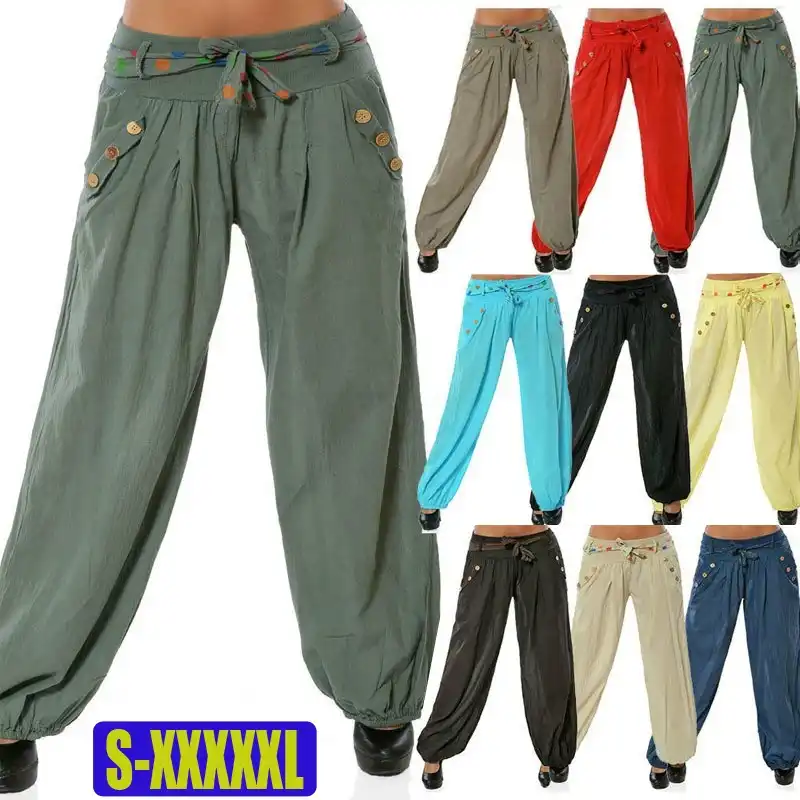 slim fit harem pants womens