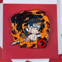 

NARUTOS Uchiha Shisui Enamel Pin Sharingan Shisui Brooch Jewelry Nostalgia Anime Collect Metal Accessories Gift