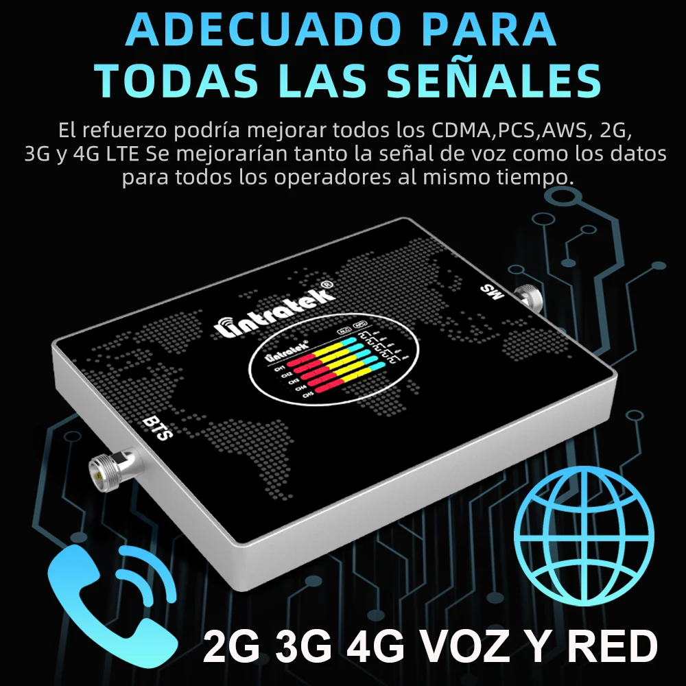 Kit amplificador de señal celular 2G/3G/4G TIGO y Claro, 850/1900