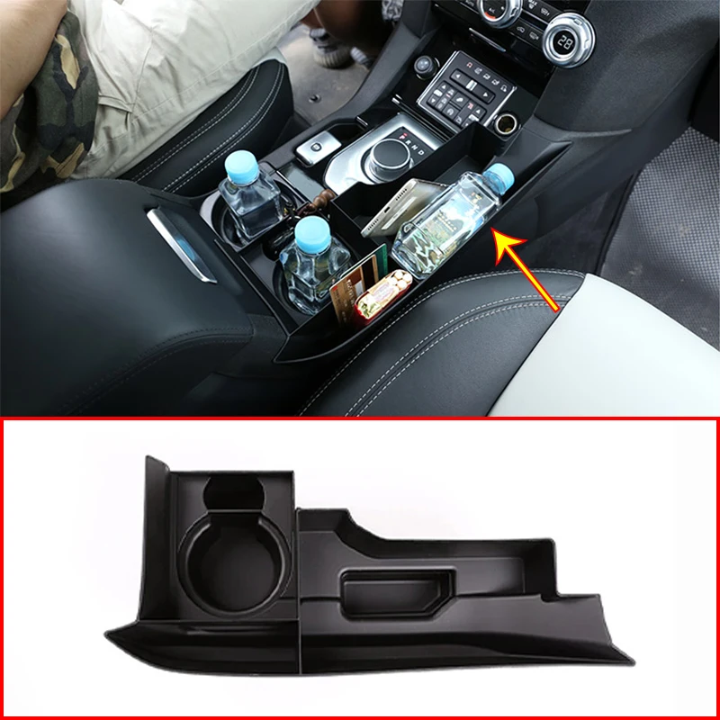 

Car Central Control Storage Box PU Case Side Storage Box Cup Drink Holder For Land Rover Discovery 4 LR4 LHD and RHD Accessories