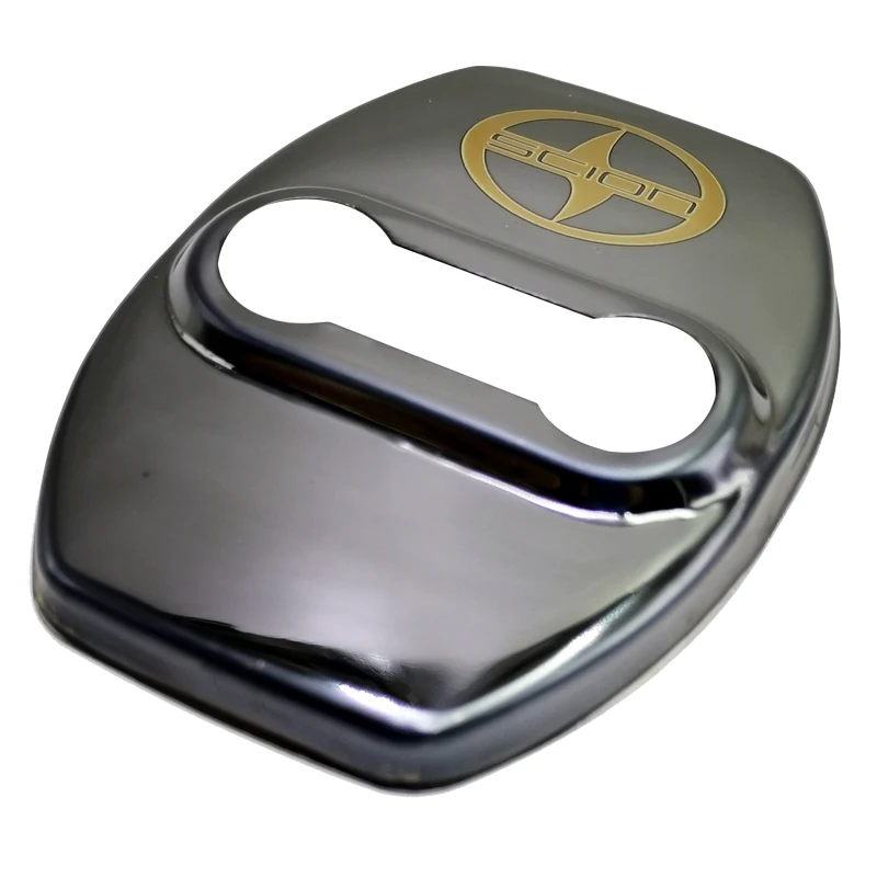 Car Door Lock Cover FLYJ Car Door Lock Car sticker cover Protect Buckle Cover Latch Stop Anti Rust accessories For Toyota scion XA XB XD IQ TC