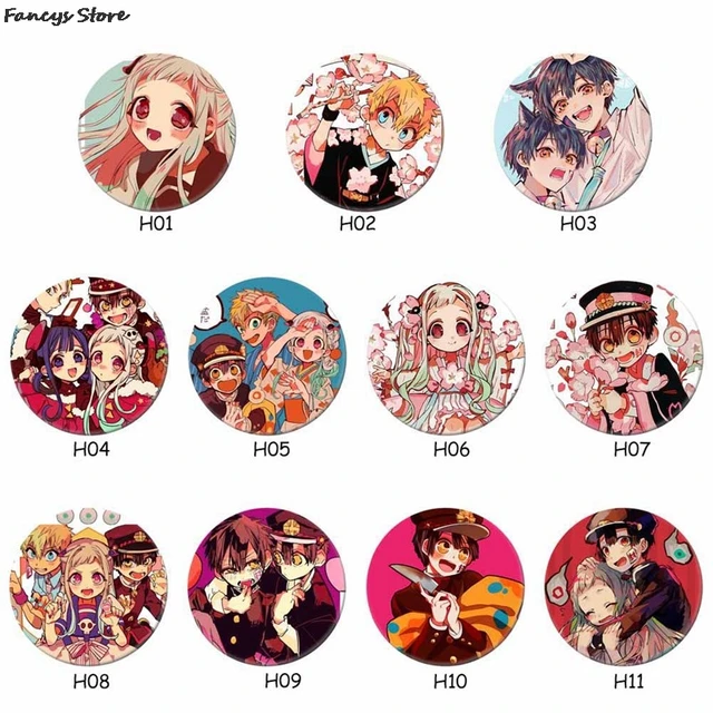 Japán Kawai Earthbound Fiú Hanako-Kun Jelvény Táska Ruhához Aranyos Ajándék Lány Ajándéktárgyak Könyvesbolti Kávézó Bross Pin Nőknek - Image 4