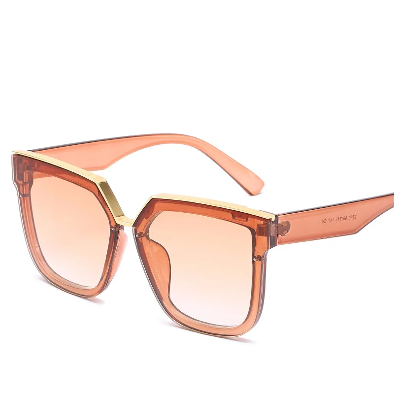 LeonLion, негабаритные солнцезащитные очки, женские Квадратные ретро солнцезащитные очки, женские Брендовые очки для женщин, дизайнерские Oculos De Sol Feminino - Цвет линз: ChampagneTea