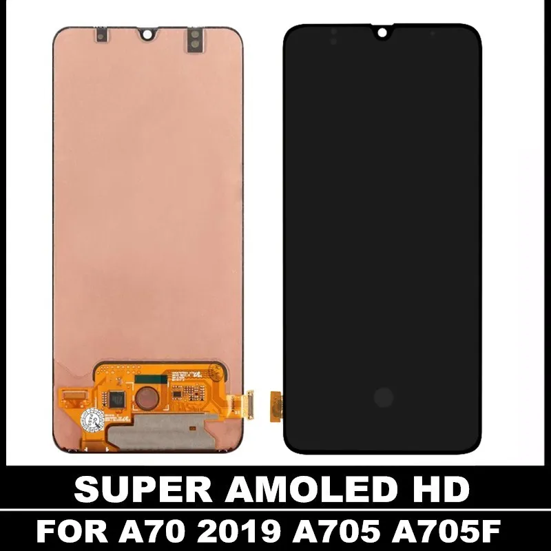 6 7 ɺMOLED Замена для samsung Galaxy A70 2019 A705 A705F SM-A705F Дисплей Сенсорный экран дигитайзер в