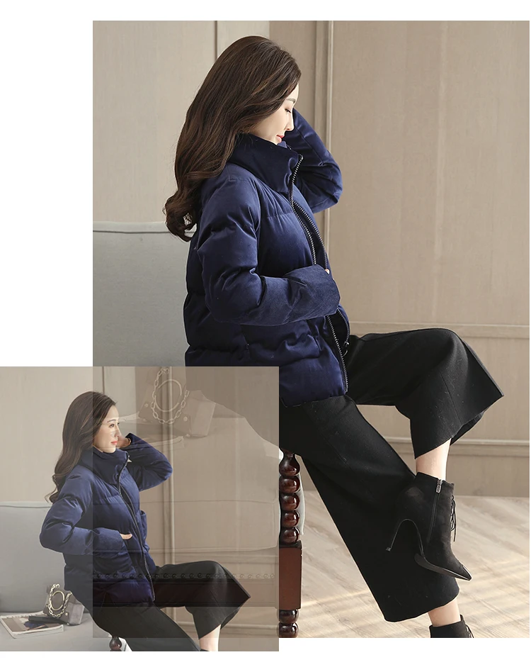 Female Winter New Style Coat-Style Cotton Clothes Thick Elegant Mom Winter Small Cotton-Padded Jacket down Coat Short