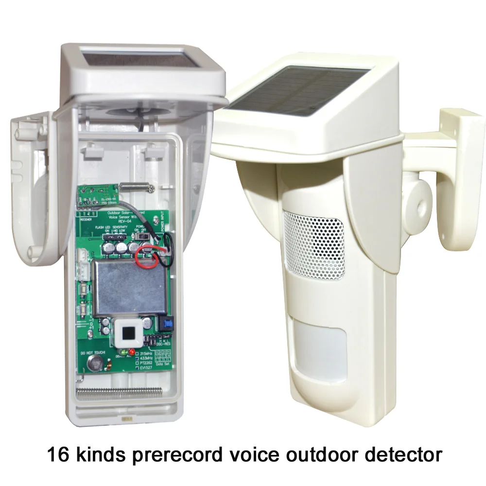 Ip65 Waterproof Outdoor Solar Pir Motion Detector Infrared Alarm
