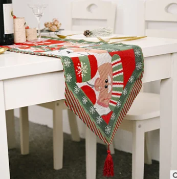 

Christmas Tablecloth Or Chair Cover, Santa Claus Print Table Cloth for Kitchen Dining, Furniture Decoration Fabric
