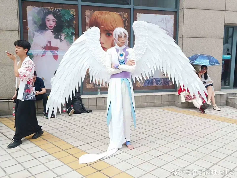 Аниме Cardcaptor Sakura Yue Косплей Костюм Yukito Tsukishiro Косплей ангельский костюм необычный костюм на Хэллоуин Карнавальная форма