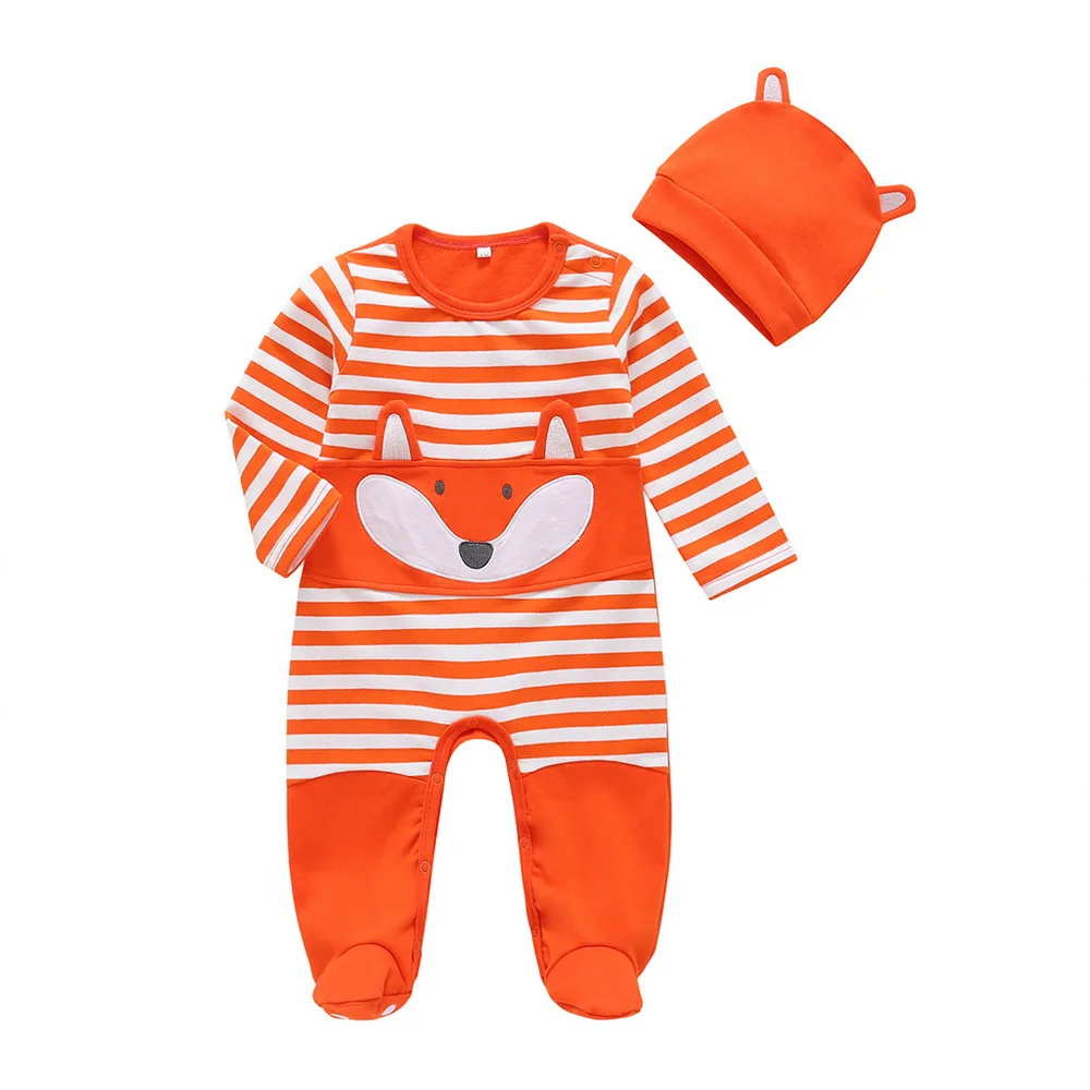 Одежда для новорожденных carters с лисой маленьких мальчиков девочек пижамы сна