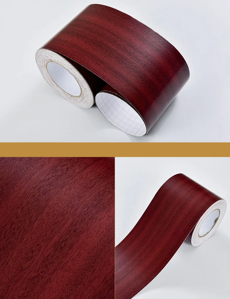 5 м/10 м ПВХ водонепроницаемая линия талии деревянный мрамор самоклеющаяся окантовочная линия обои декор для гостиной Виниловые наклейки на стену - Цвет: Wood WL
