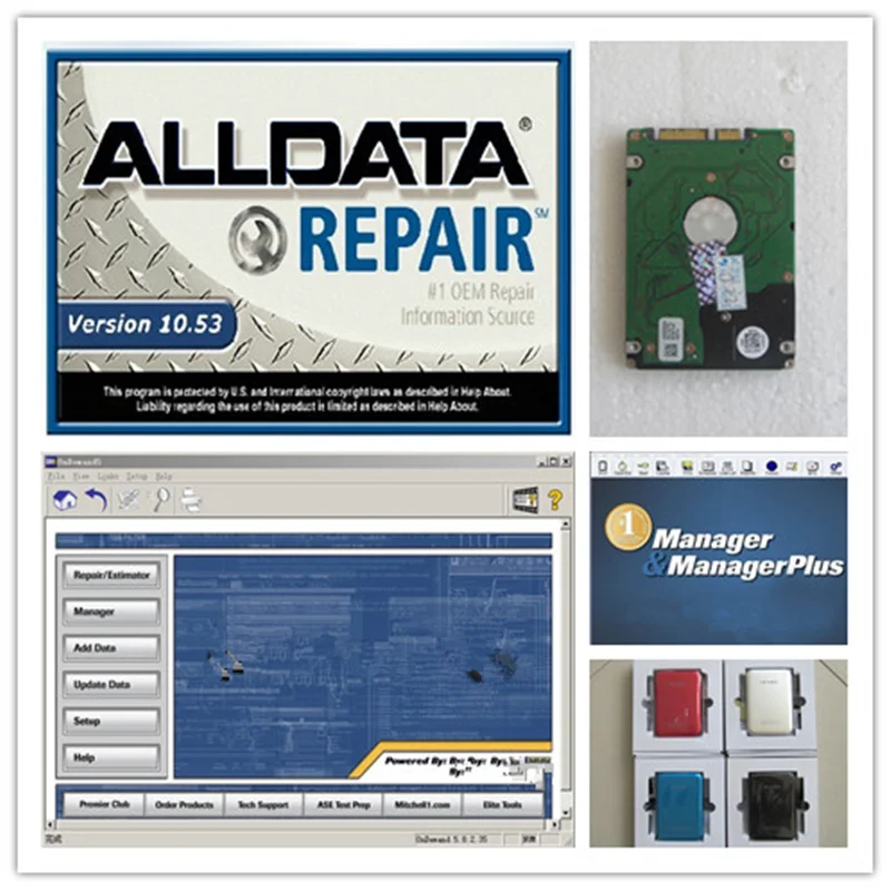 Alldata v10.53 Manager Plus 3 в 1 с 750gb Hdd программное обеспечение для ремонта автомобиля |