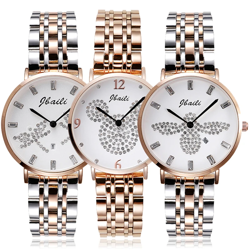 Fashion Women Watch Crystal Cute Animal Dial Ladies WristWatch Female Bracelet Stainless Strap Rhinestone Dress Clock Reloj